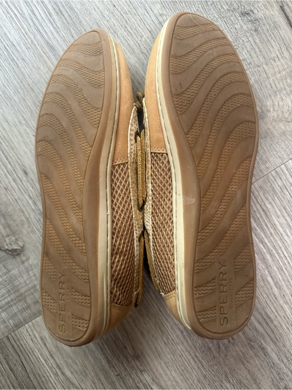 Sperry Women's Tan Snake-Print Moccasin Boat Shoes - Picture 8 of 10